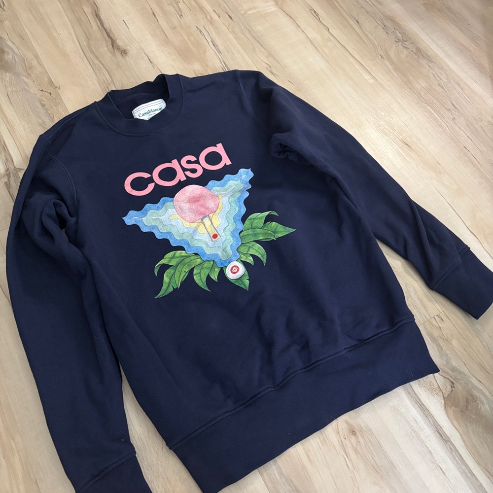 Navy Blue Graphic Sweater